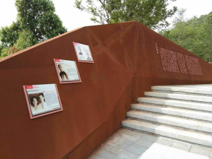 桂平耐候钢挡土墙
